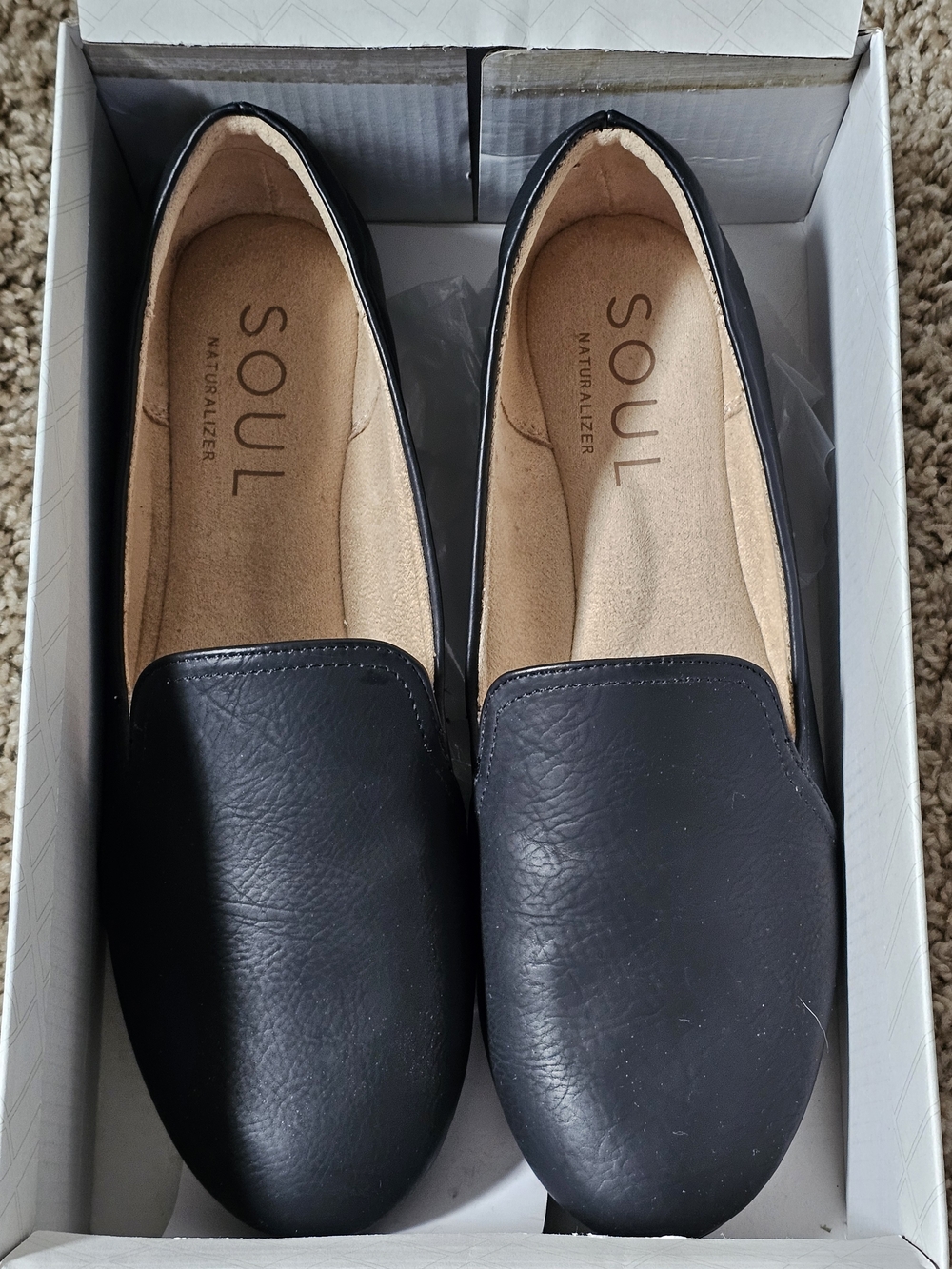SOUL Naturalizer Alexis Women's Black Slip-On Loafers US Size 8M